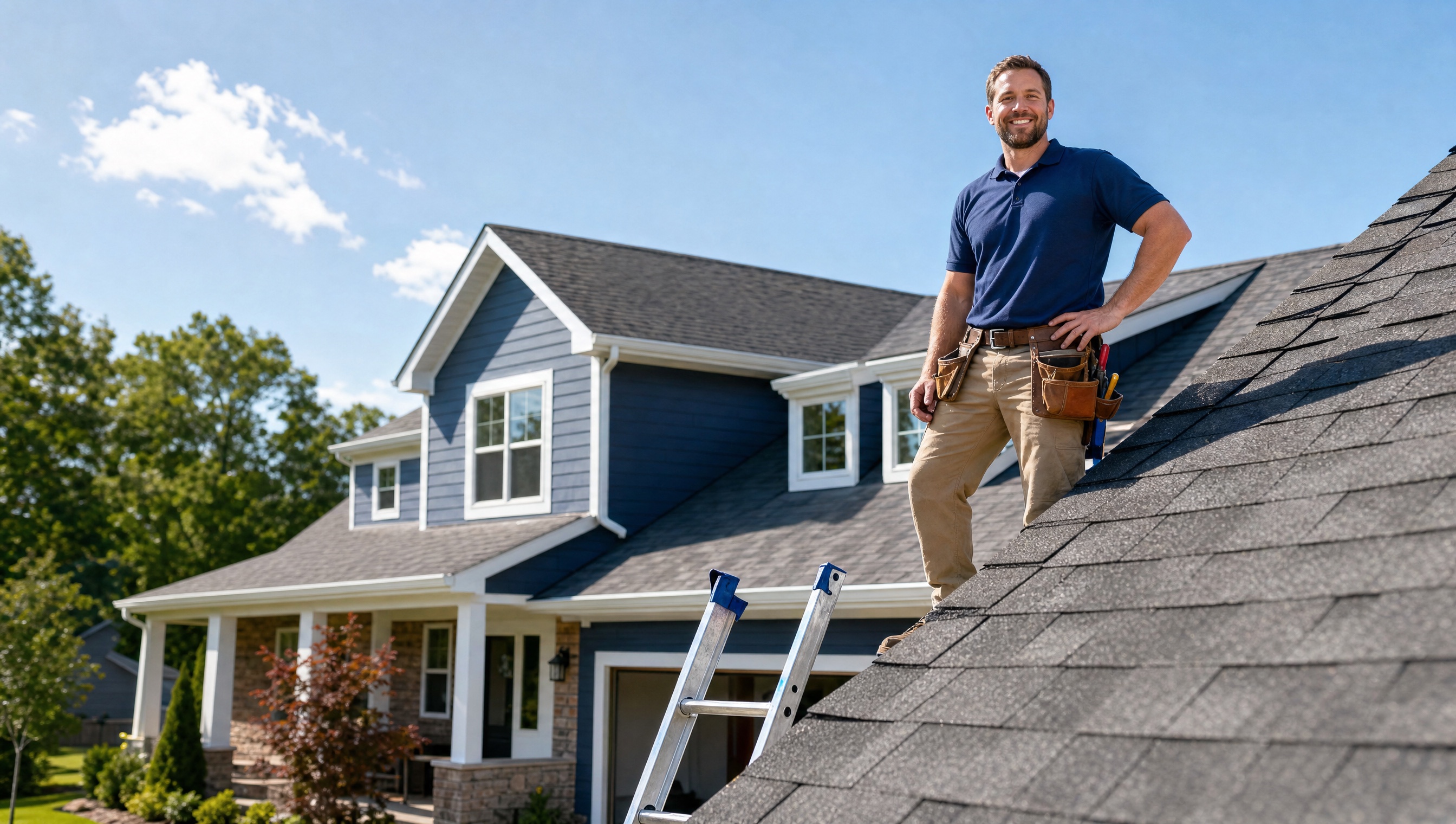 Roofing marketing team at work